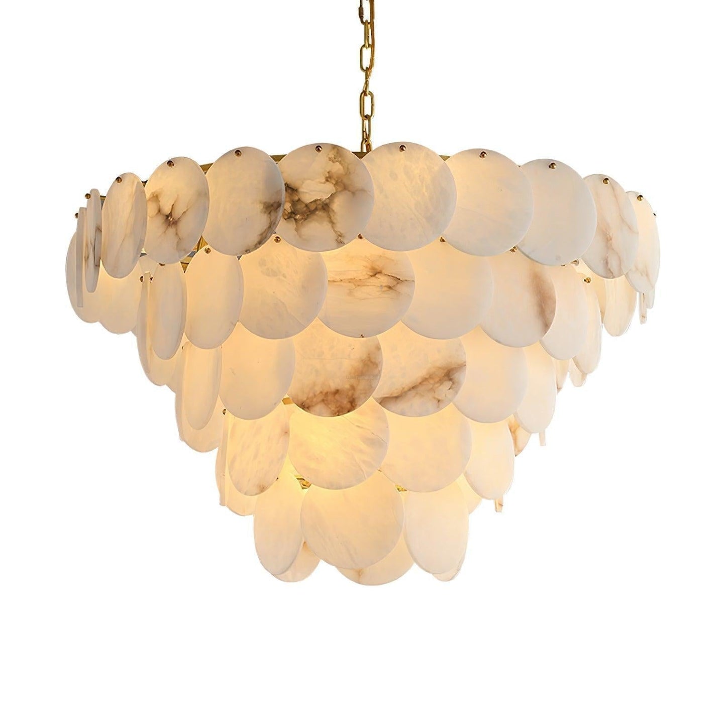 Alabaster Shell Brass Chandelier with 2/3/4/5/6 layer-Nobipets