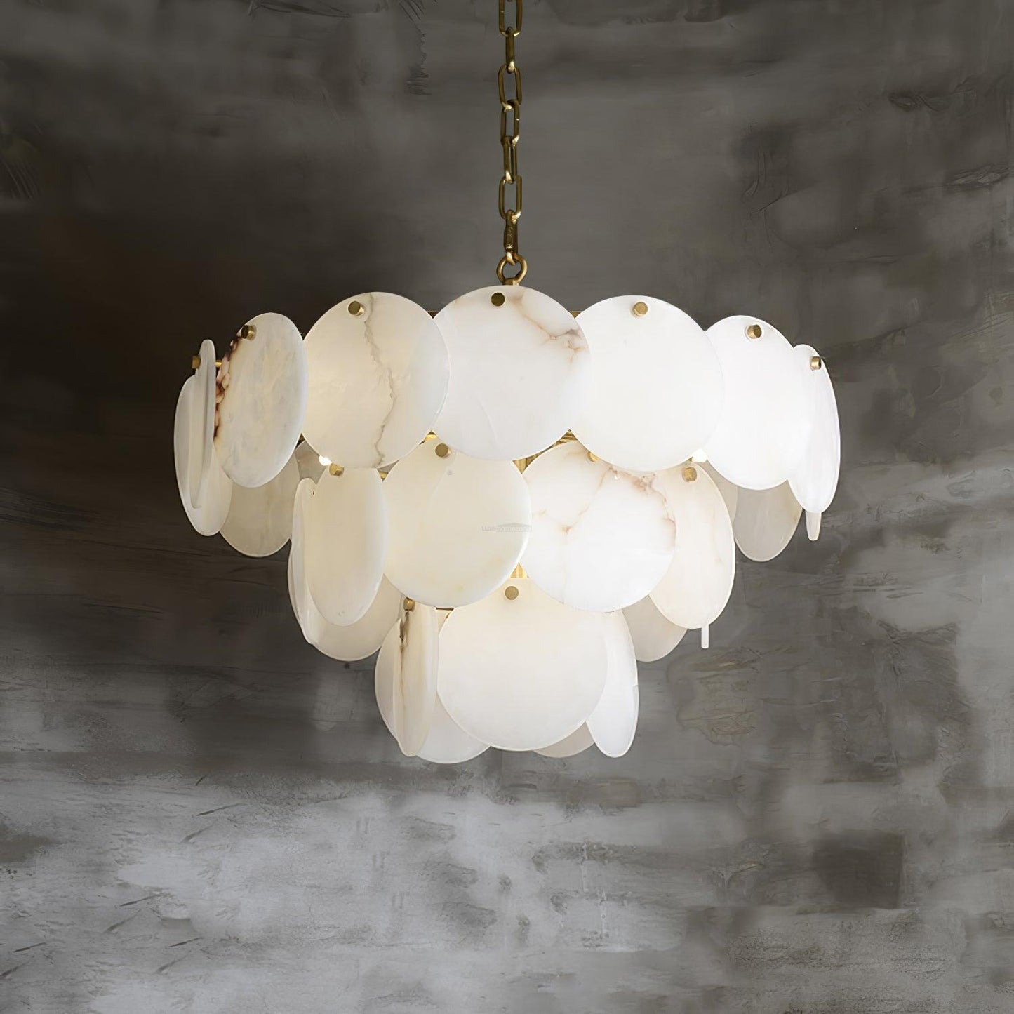 Alabaster Shell Brass Chandelier with 2/3/4/5/6 layer-Nobipets