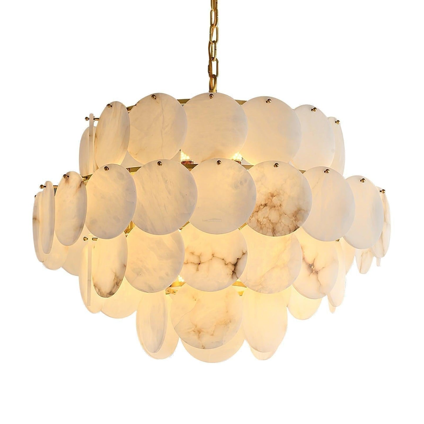 Alabaster Shell Brass Chandelier with 2/3/4/5/6 layer-Nobipets