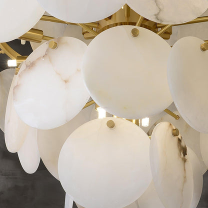 Alabaster Shell Brass Chandelier with 2/3/4/5/6 layer-Nobipets
