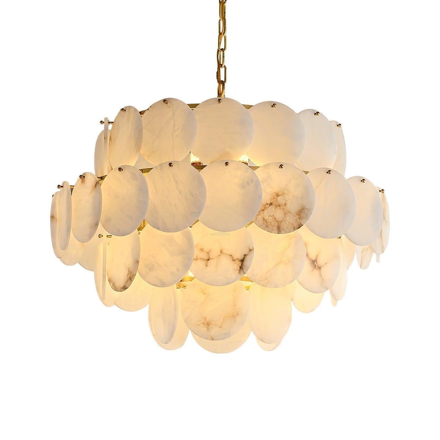 Alabaster Shell Brass Chandelier with 2/3/4/5/6 layer-Nobipets