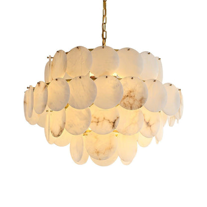 Alabaster Shell Brass Chandelier with 2/3/4/5/6 layer-Nobipets
