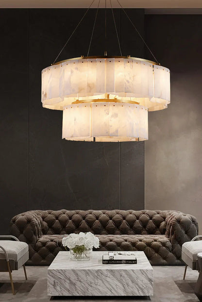 Alabaster Willamette Chandelier-Nobipets