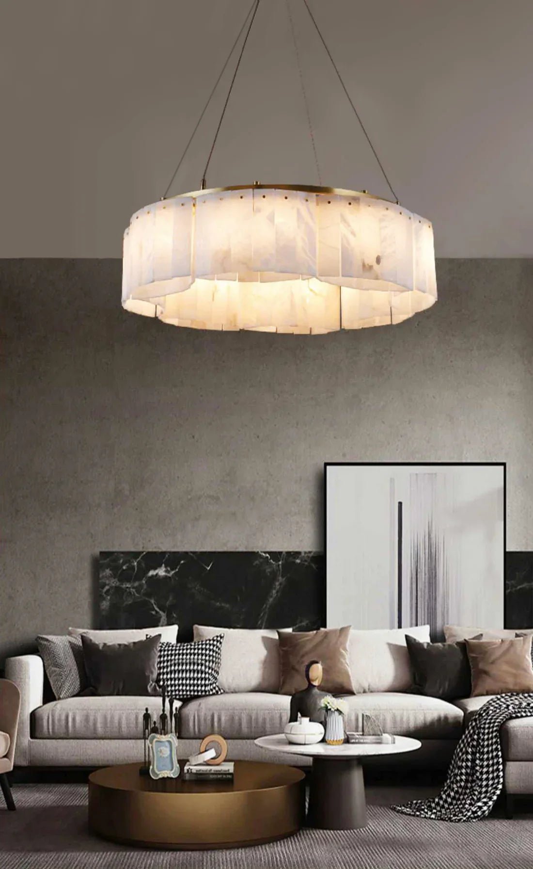 Alabaster Willamette Chandelier-Nobipets