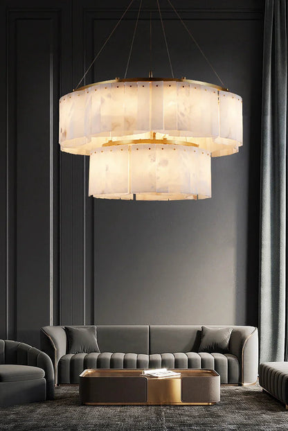 Alabaster Willamette Chandelier-Nobipets