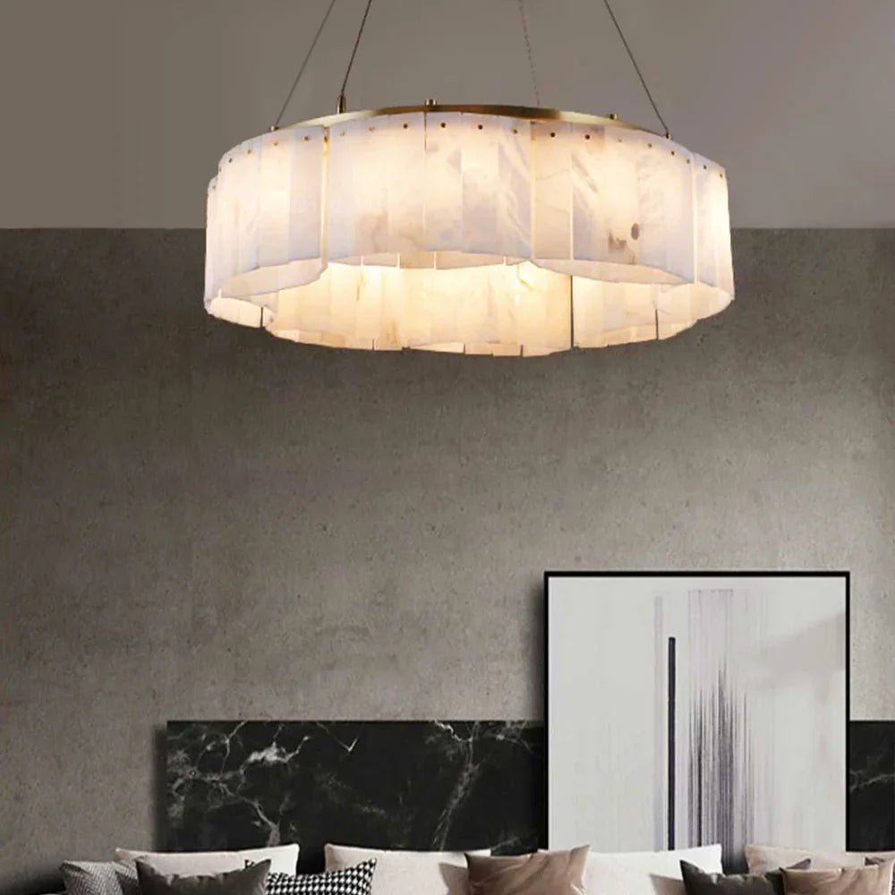 Alabaster Willamette Chandelier-Nobipets