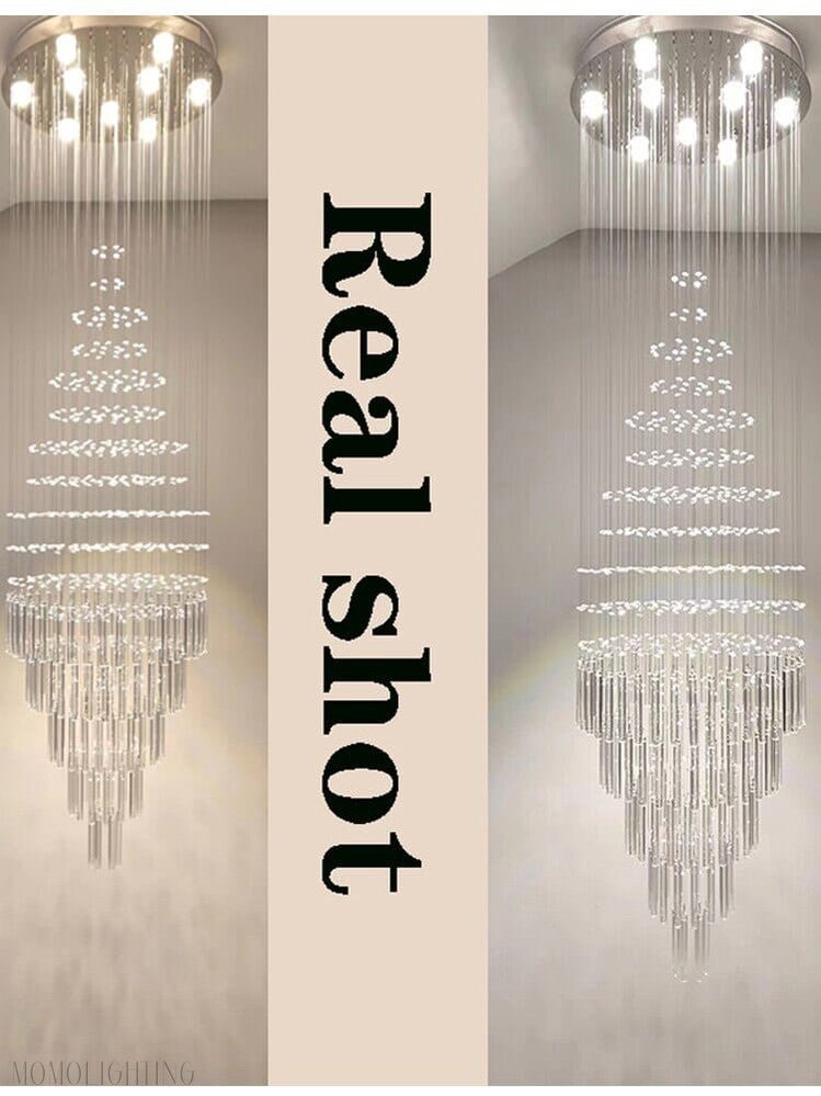 Albert Crystal Foyer & Staircase Chandelier 23" 31" 39" 47" D-Nobipets