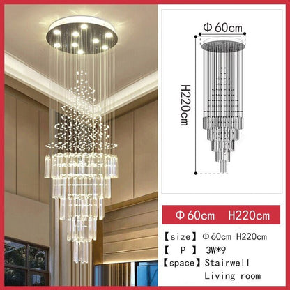 Albert Crystal Foyer & Staircase Chandelier 23" 31" 39" 47" D-Nobipets