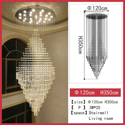 Albert Crystal Foyer & Staircase Chandelier 23" 31" 39" 47" D-Nobipets