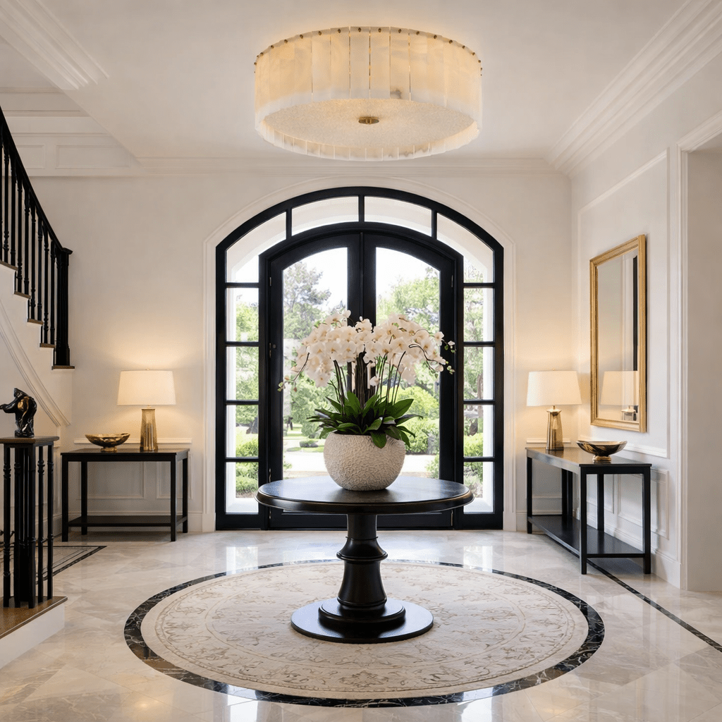 All copper alabaster ceiling lamp
