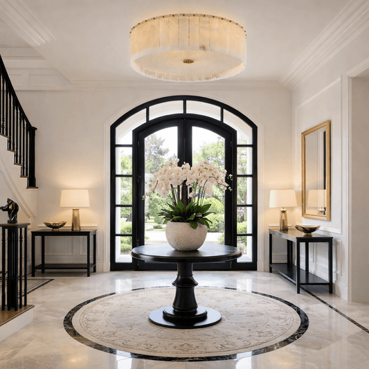 All copper alabaster ceiling lamp
