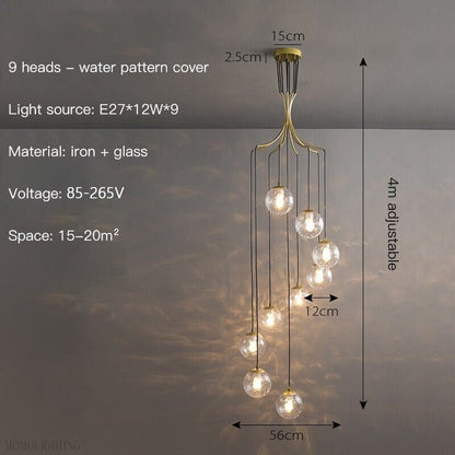 Alliyana Foyer & Staircase Chandelier 15" 16" 22"-Nobipets