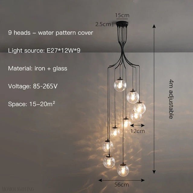 Alliyana Foyer & Staircase Chandelier 15" 16" 22"-Nobipets