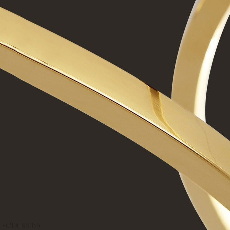 Amina Gold Multi Rings Chandelier for Lobby Villa-Nobipets