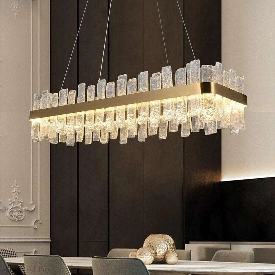 Andrea Rectangular Crystal Chandelier-Nobipets