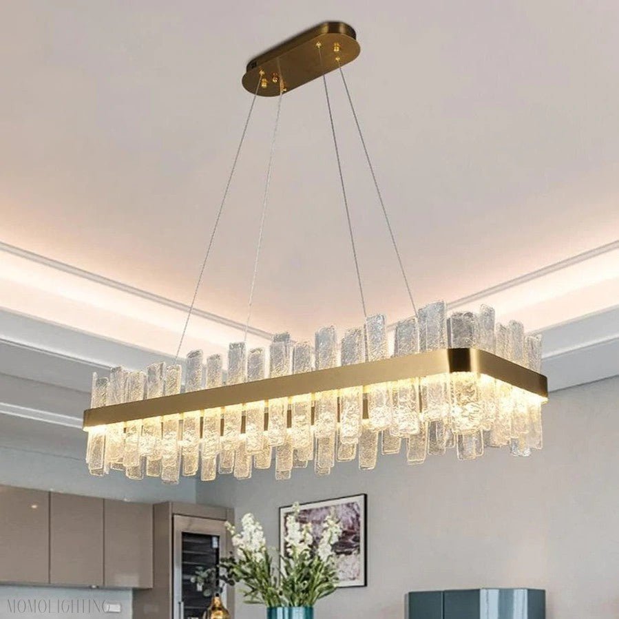 Andrea Rectangular Crystal Chandelier-Nobipets