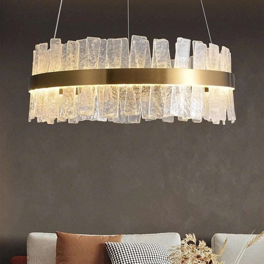 Andrea Round Crystal Chandelier-Nobipets