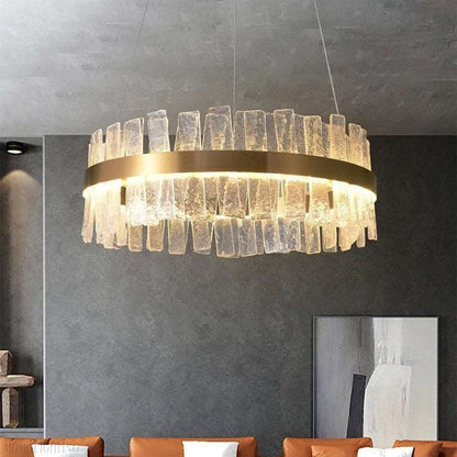 Andrea Round Crystal Chandelier-Nobipets