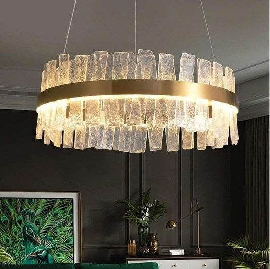 Andrea Round Crystal Chandelier-Nobipets
