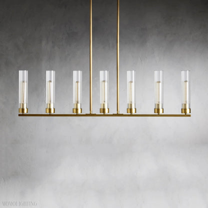 Andreas Glass Linear Chandelier Lighting-Nobipets