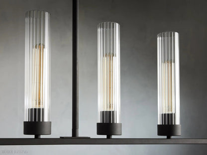 Andreas Glass Linear Chandelier Lighting-Nobipets