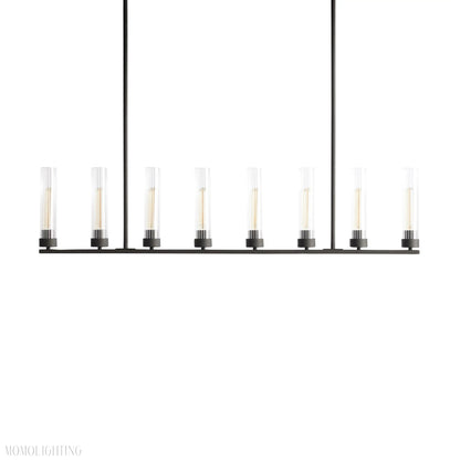 Andreas Glass Linear Chandelier Lighting-Nobipets