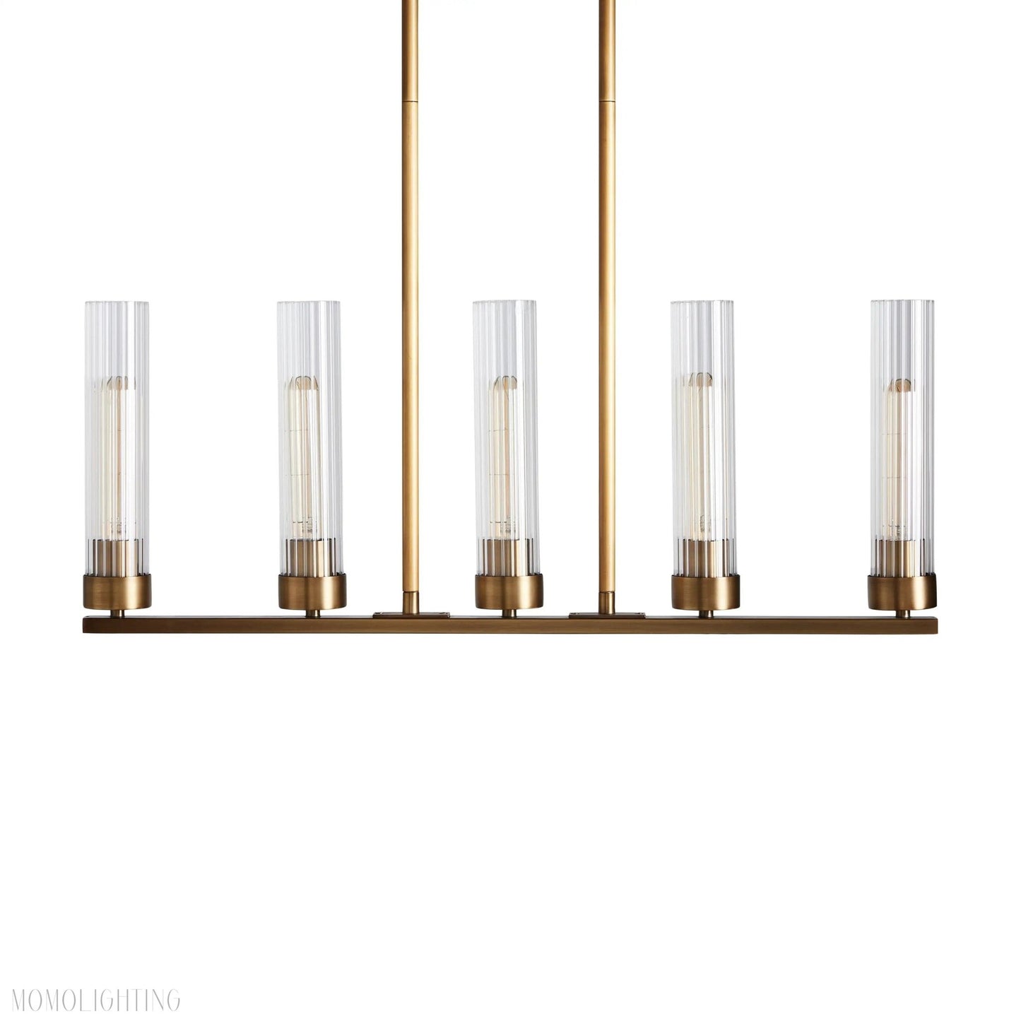 Andreas Glass Linear Chandelier Lighting-Nobipets