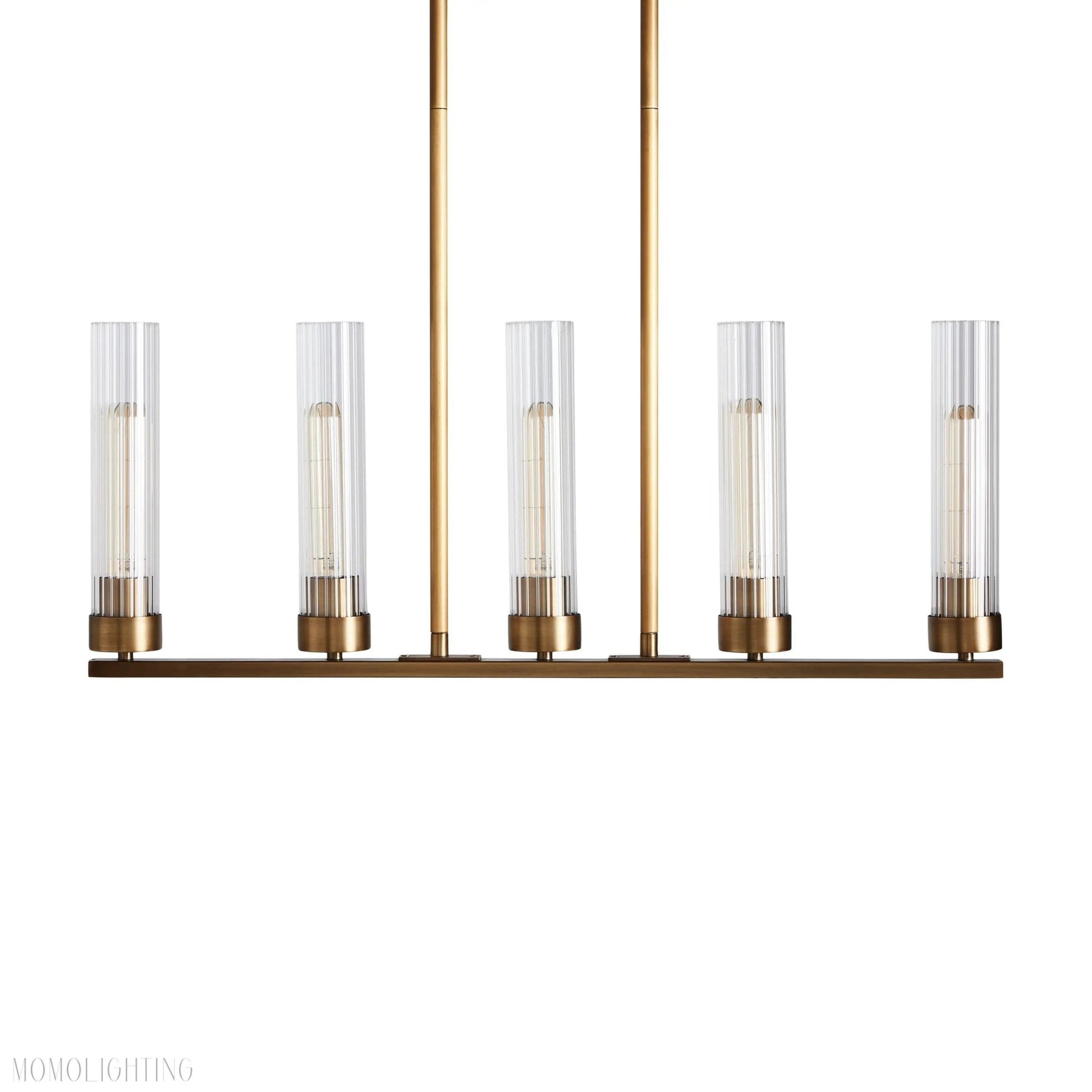 Andreas Glass Linear Chandelier Lighting-Nobipets