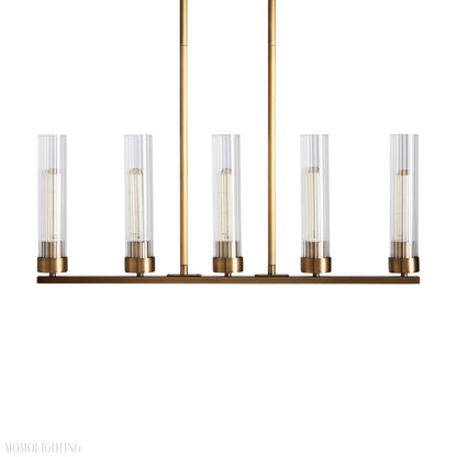 Andreas Glass Linear Chandelier Lighting-Nobipets