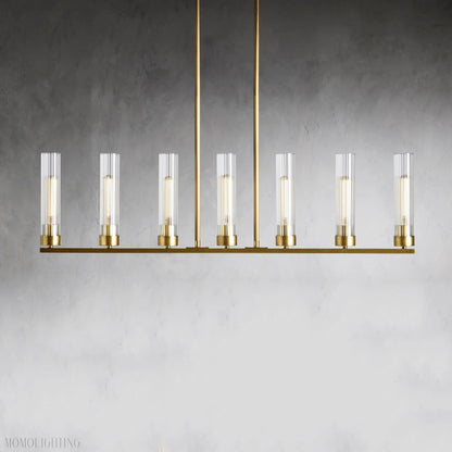 Andreas Glass Linear Chandelier Lighting-Nobipets