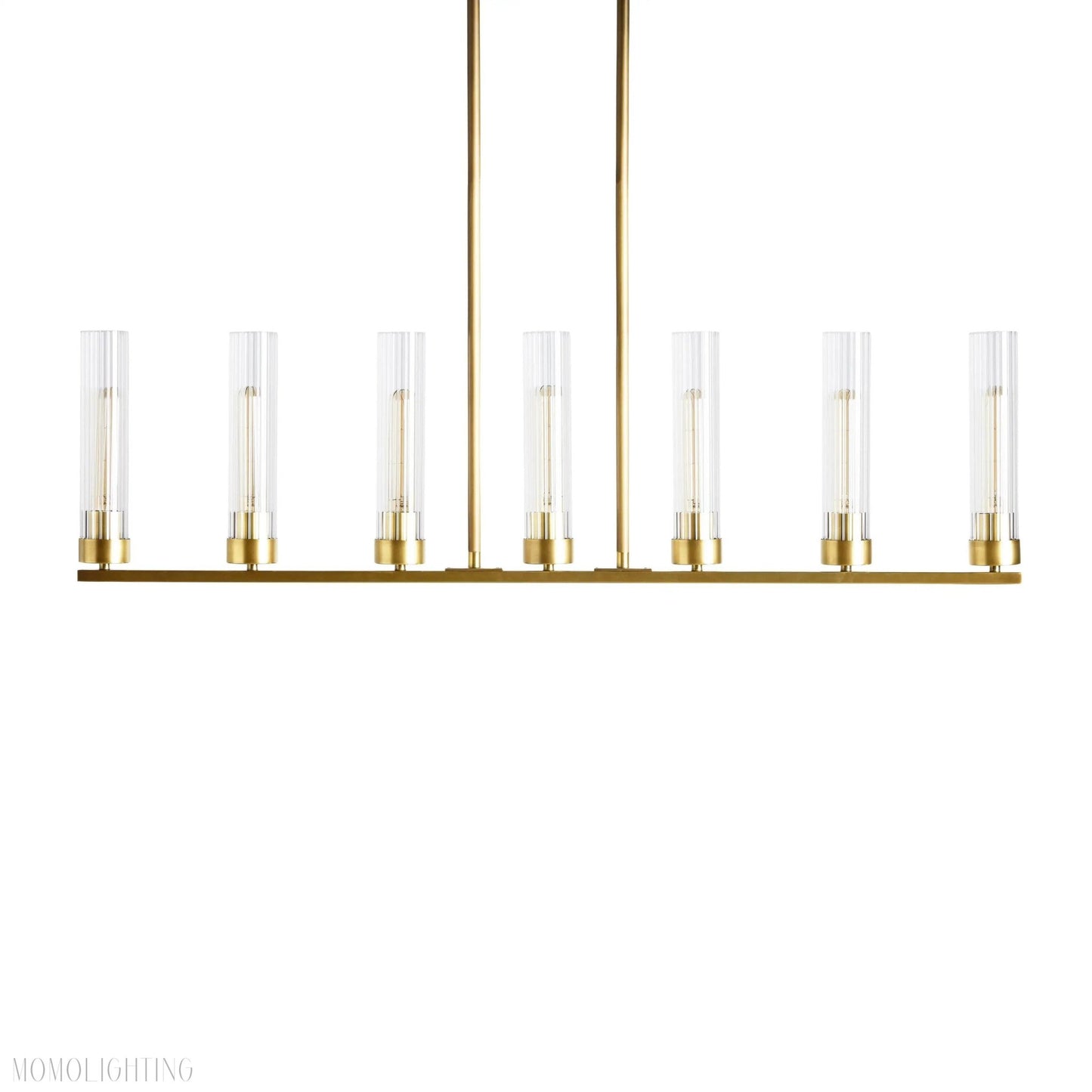 Andreas Glass Linear Chandelier Lighting-Nobipets