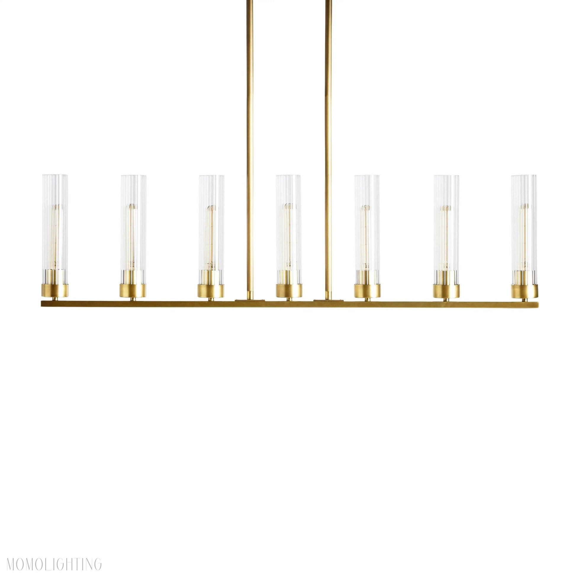 Andreas Glass Linear Chandelier Lighting-Nobipets