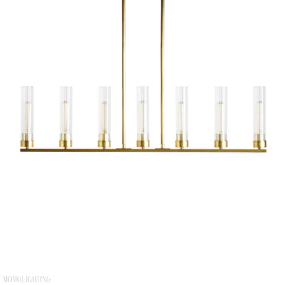 Andreas Glass Linear Chandelier Lighting-Nobipets