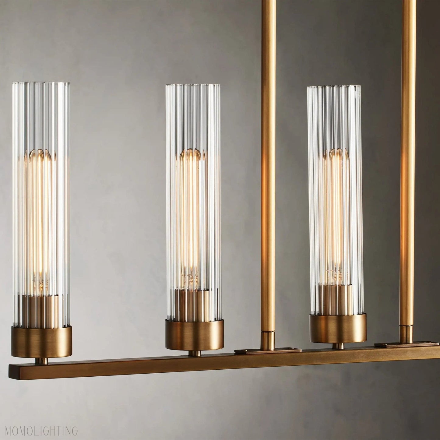Andreas Glass Linear Chandelier Lighting-Nobipets
