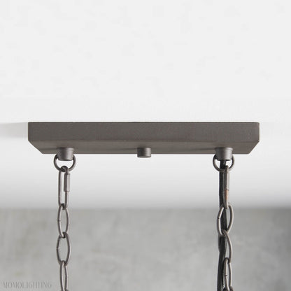 Andreas Glass Linear Chandelier Lighting-Nobipets