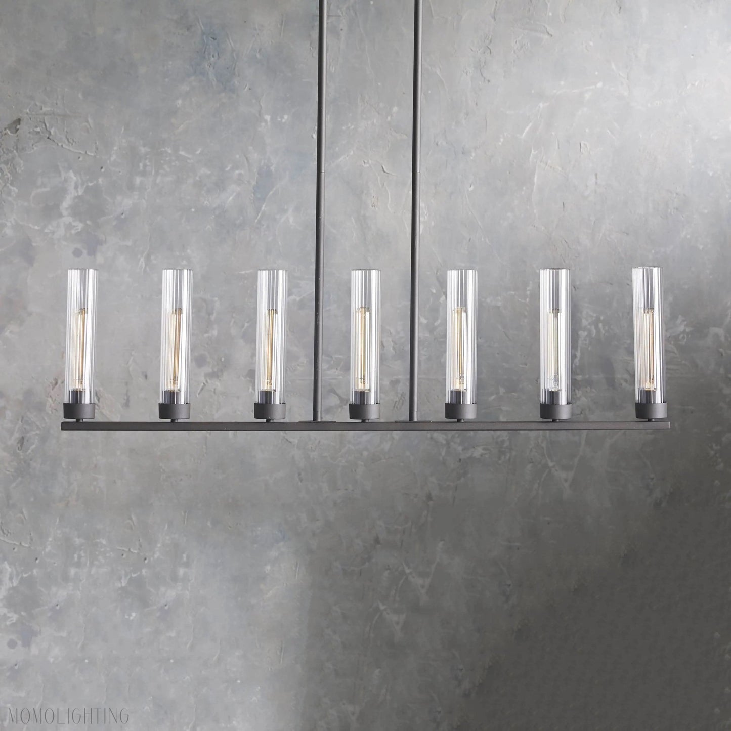 Andreas Glass Linear Chandelier Lighting-Nobipets