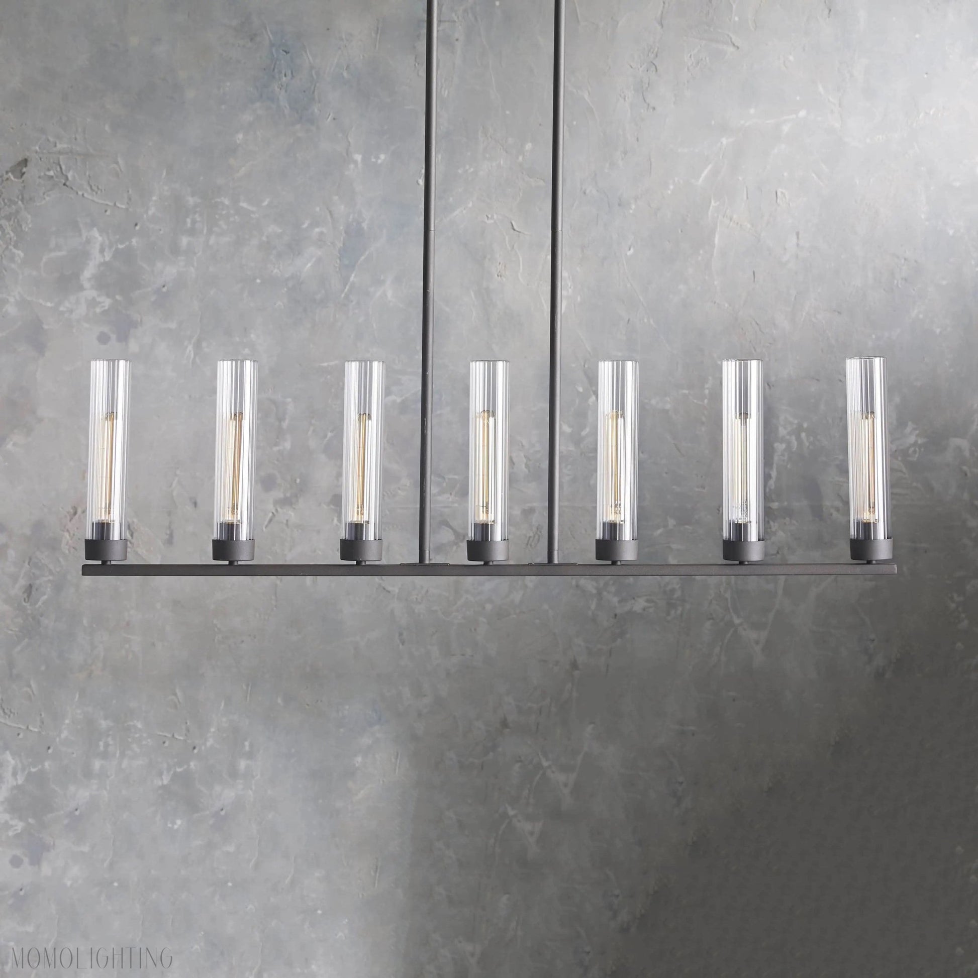 Andreas Glass Linear Chandelier Lighting-Nobipets