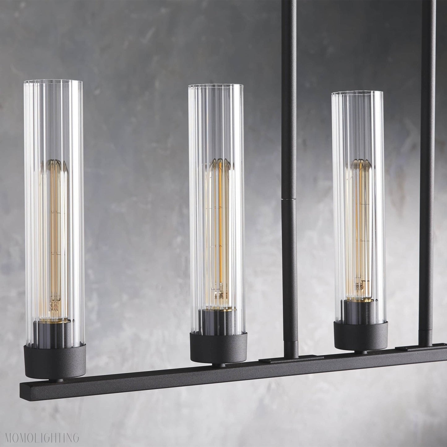 Andreas Glass Linear Chandelier Lighting-Nobipets