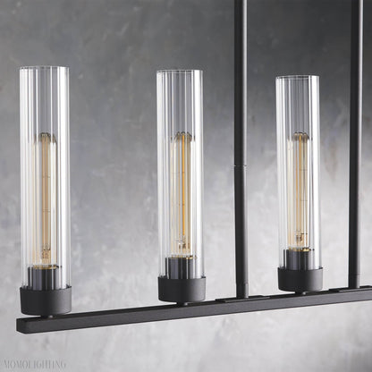 Andreas Glass Linear Chandelier Lighting-Nobipets
