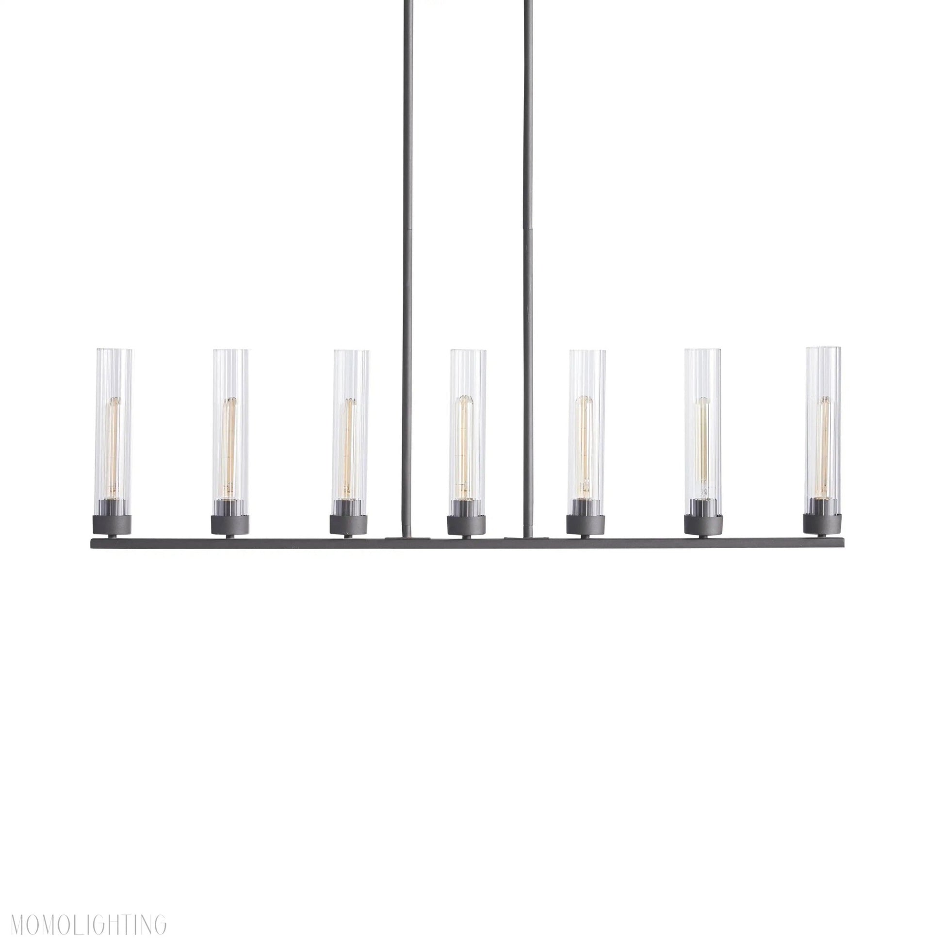 Andreas Glass Linear Chandelier Lighting-Nobipets