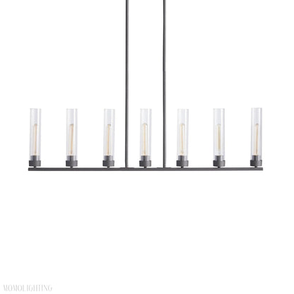 Andreas Glass Linear Chandelier Lighting-Nobipets