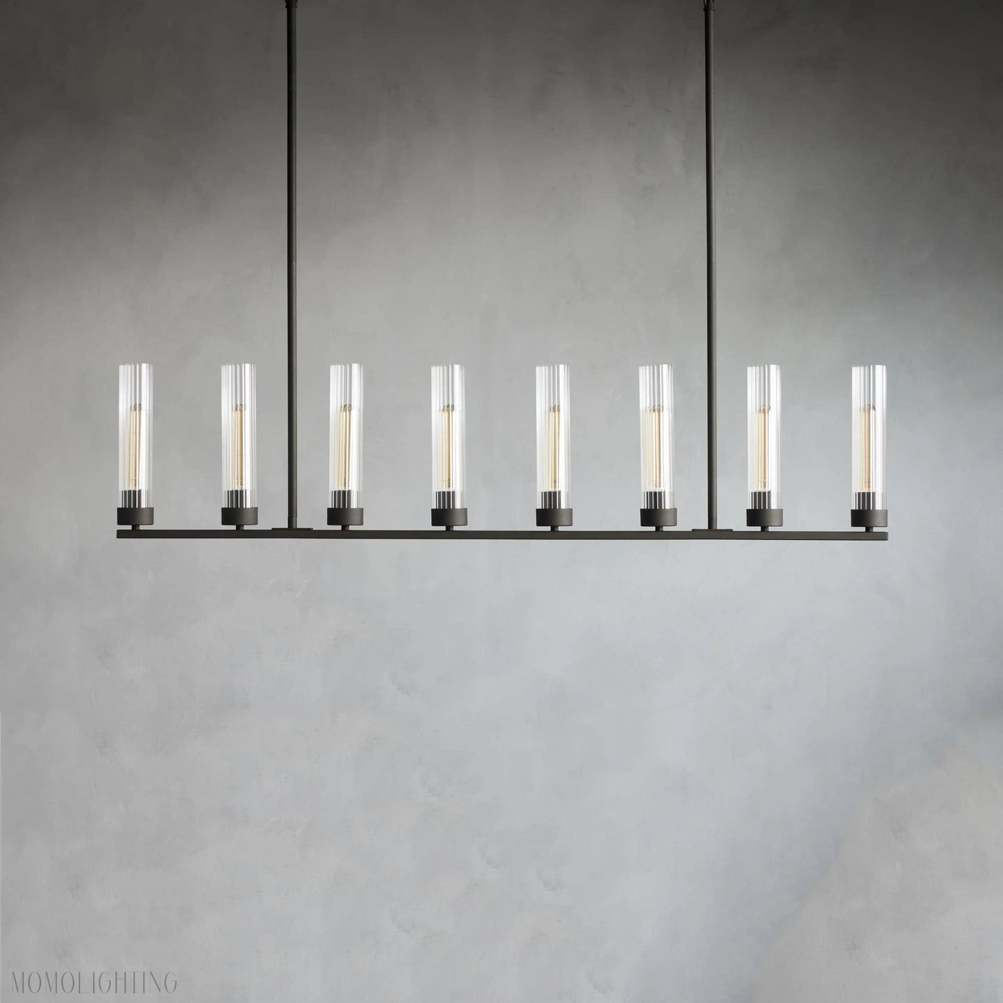 Andreas Glass Linear Chandelier Lighting-Nobipets