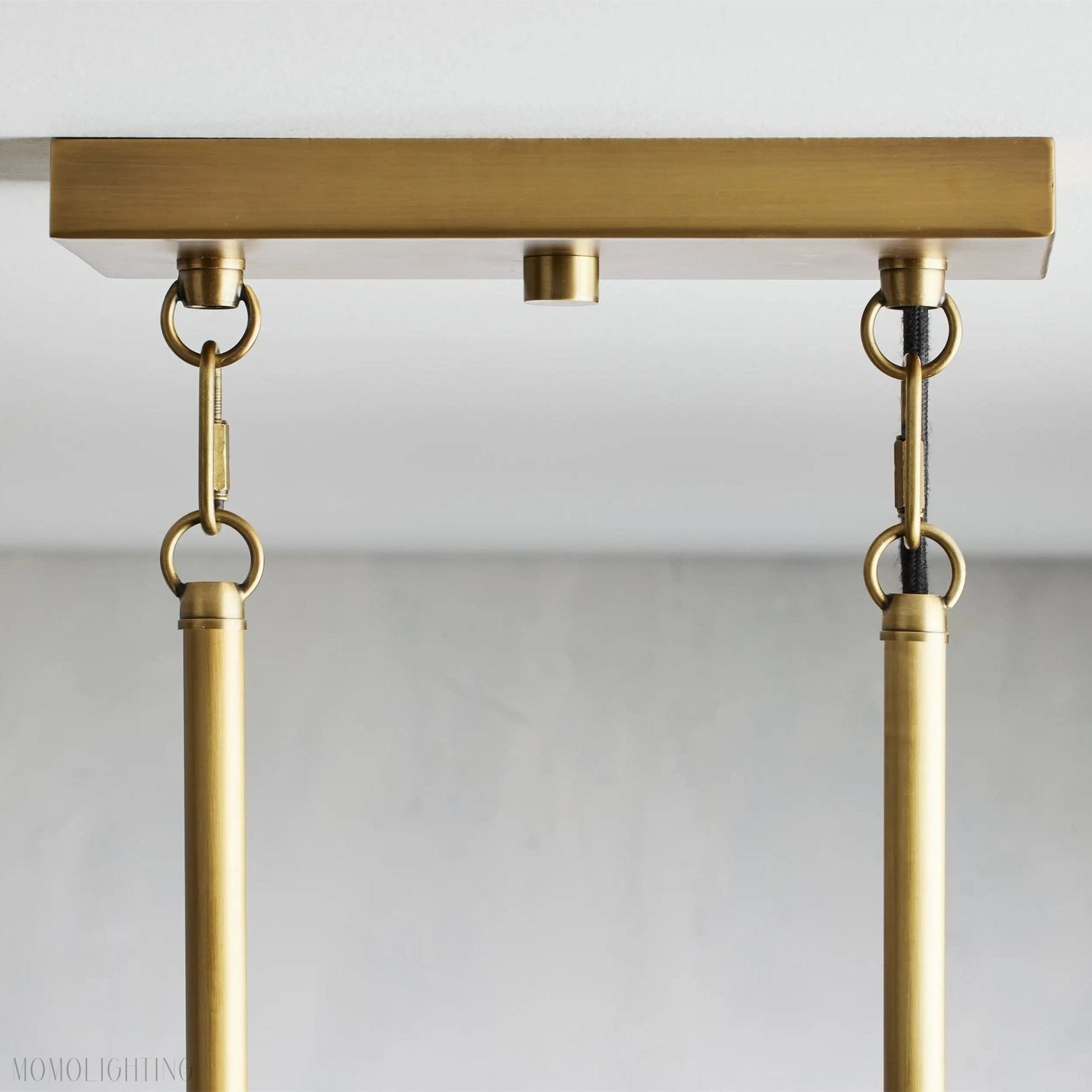 Andreas Glass Linear Chandelier Lighting-Nobipets