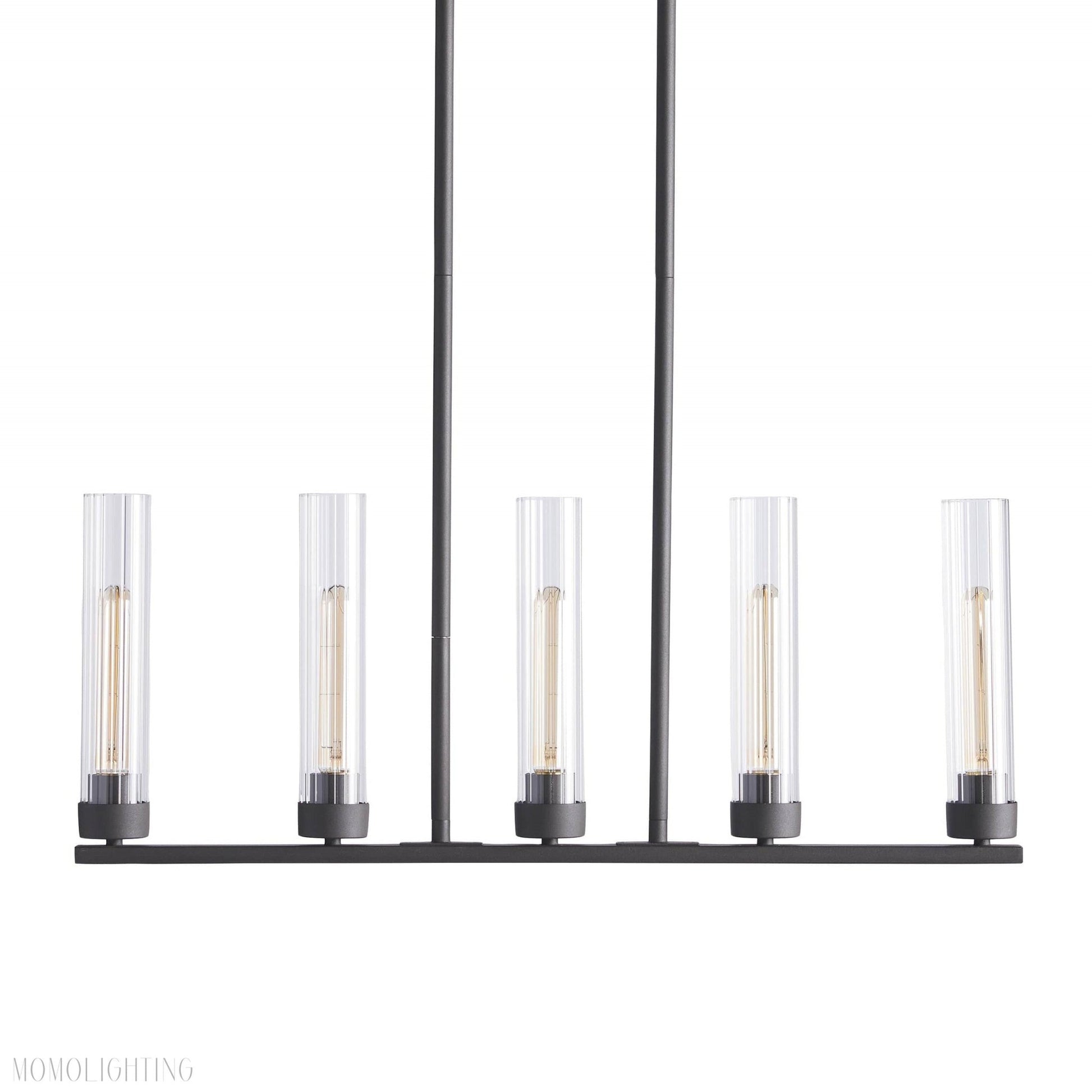 Andreas Glass Linear Chandelier Lighting-Nobipets