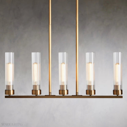 Andreas Glass Linear Chandelier Lighting-Nobipets