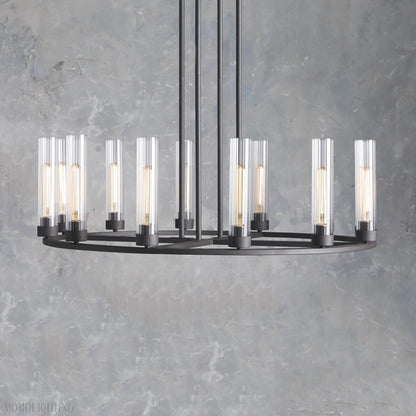 Andreas Round Glass Chandelier 30"W 40"W-Nobipets