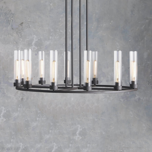 Andreas Round Glass Chandelier 30"W 40"W-Nobipets