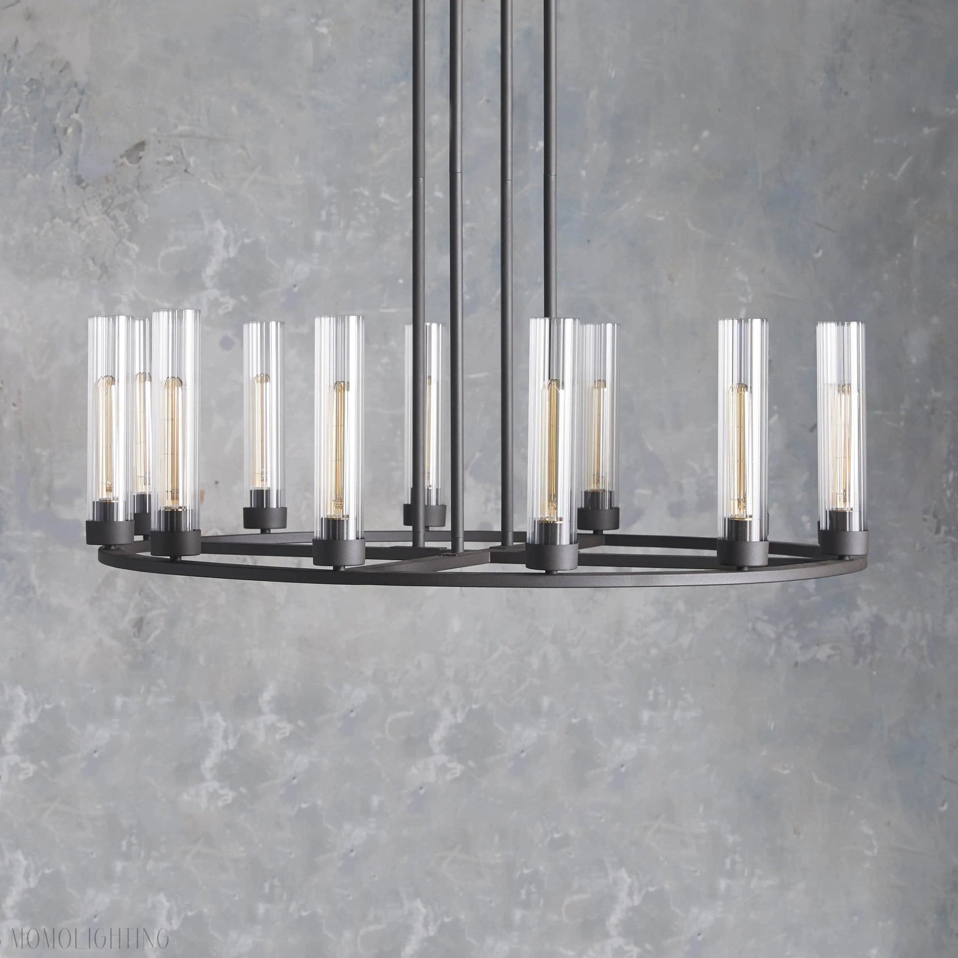 Andreas Round Glass Chandelier 30"W 40"W-Nobipets