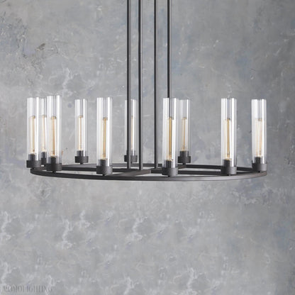 Andreas Round Glass Chandelier 30"W 40"W-Nobipets