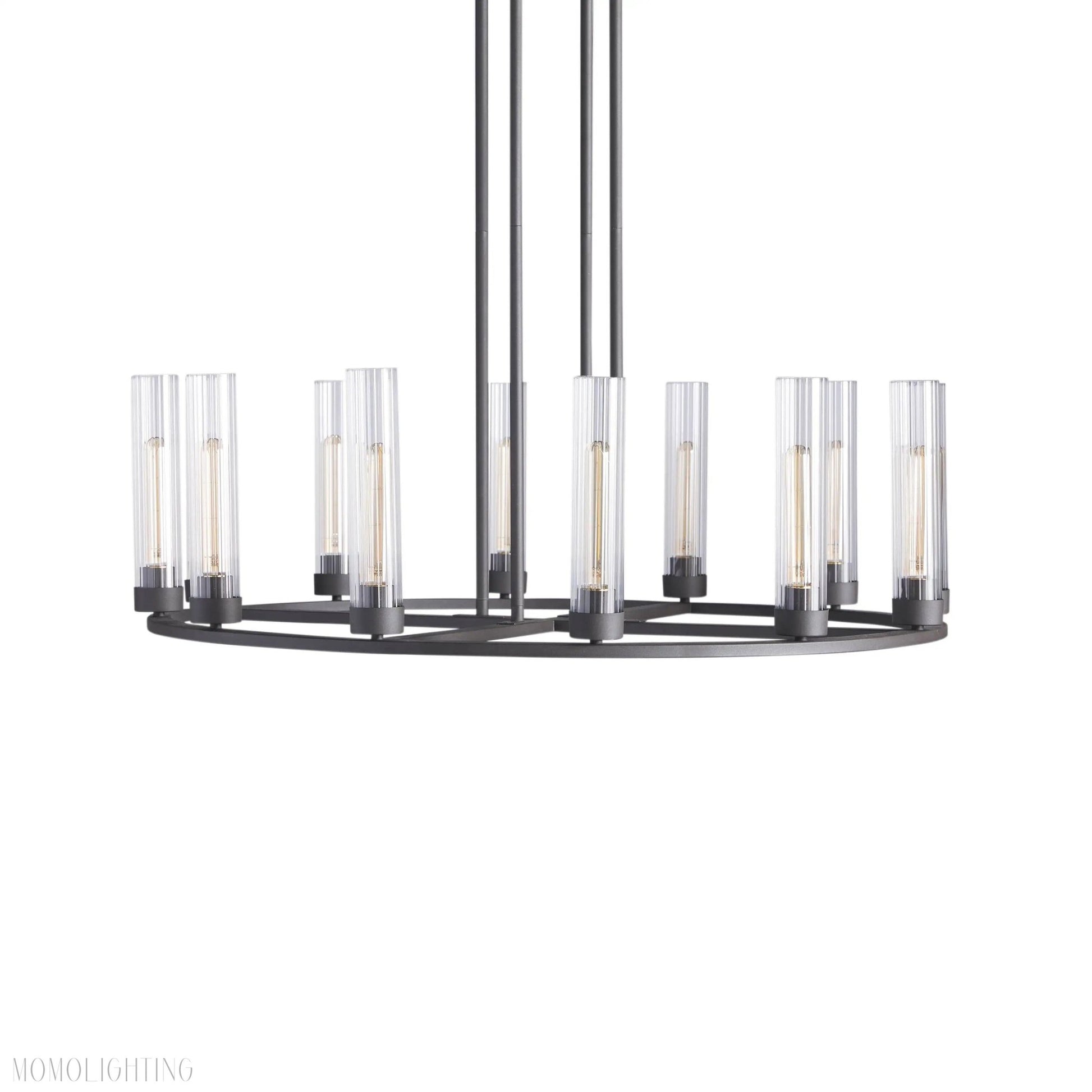 Andreas Round Glass Chandelier 30"W 40"W-Nobipets
